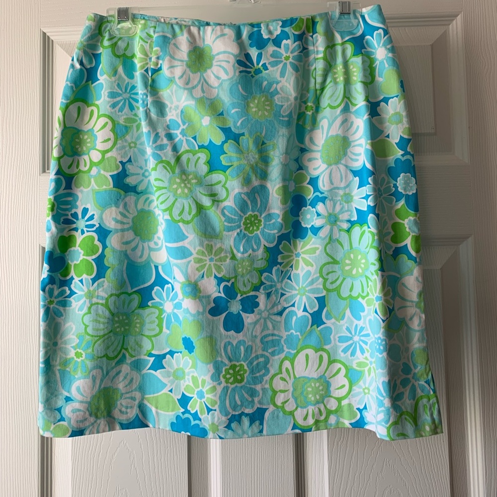 Dress barn neon floral skirt size 6